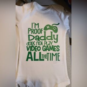 ADORABLE 3-6M ONESIE. MADE TO ORDER. PLEASE ALLOW 3-5 DAYS TO SHIP.